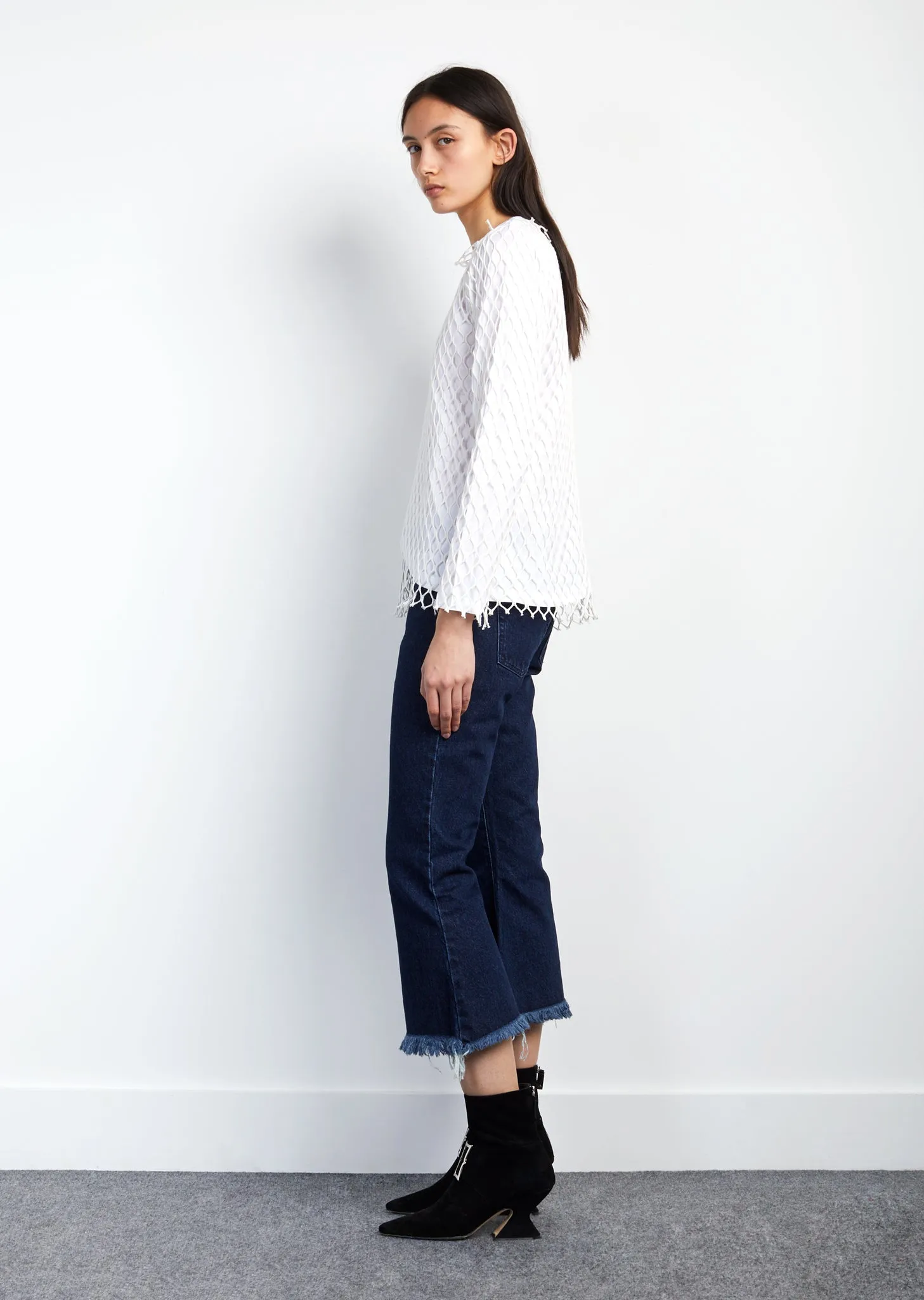 Jersey Net Long Sleeve Top