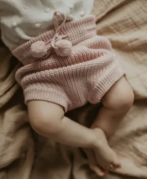 Knitted Bloomers - Cotton - Peony Pink