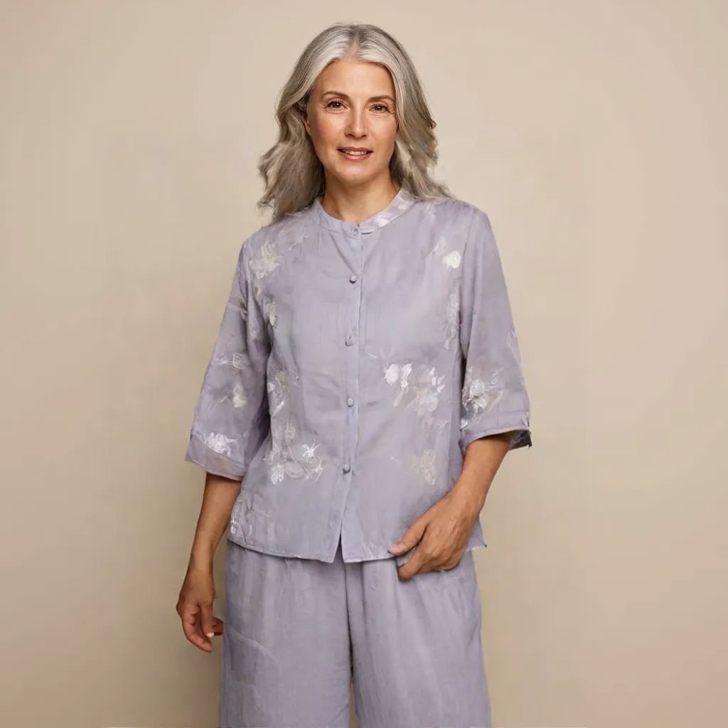 Lily - Floral Button Blouse