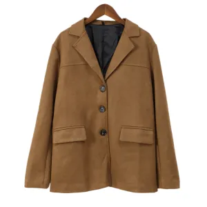 Long sleeve ladies' coat - button detail