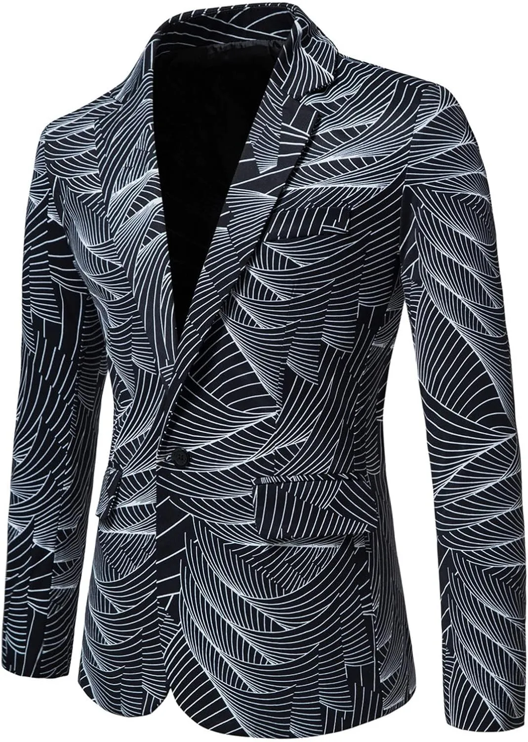 Mens Blazers Suit Print Tops Men's Wedding Coat Casual Stylish Party Business Outwear Men's Coats & Jackets Led
