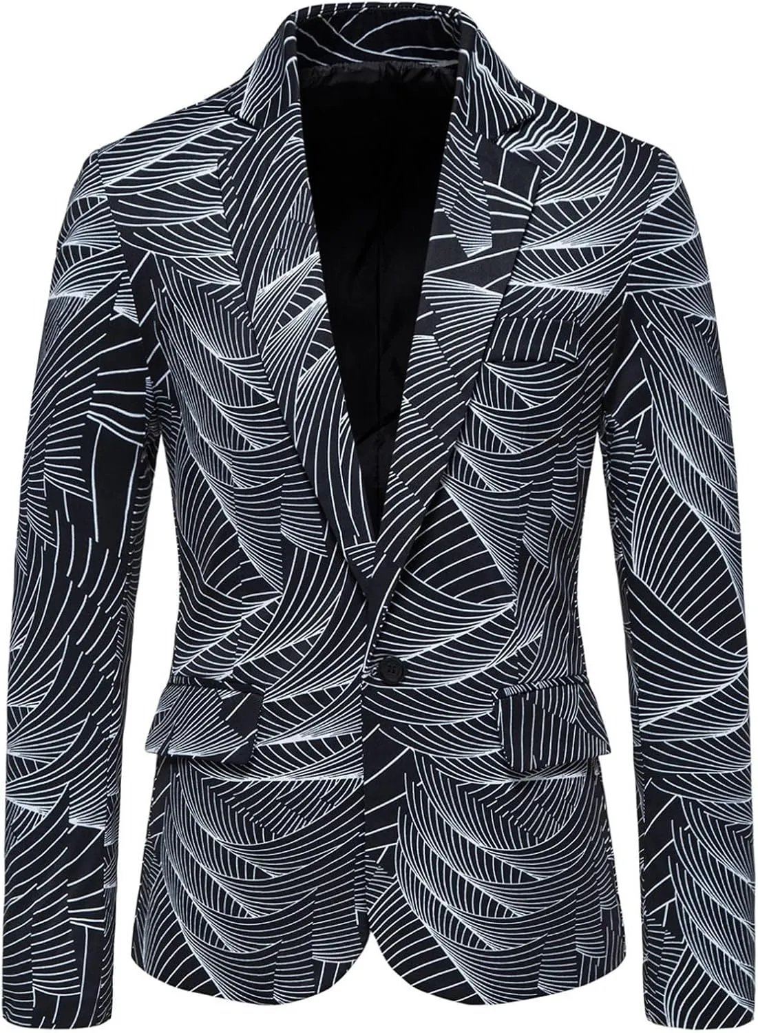 Mens Blazers Suit Print Tops Men's Wedding Coat Casual Stylish Party Business Outwear Men's Coats & Jackets Led