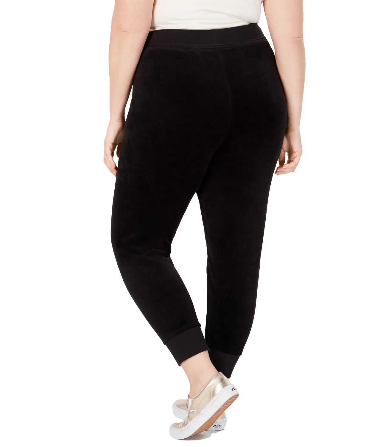 Plus Juniors' Trendy Zuma Velour Jogger Pants