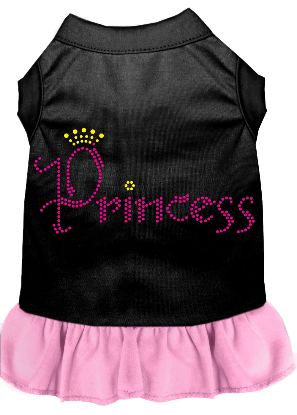 Princess Rhinestone Dress Black With Light Pink Sm