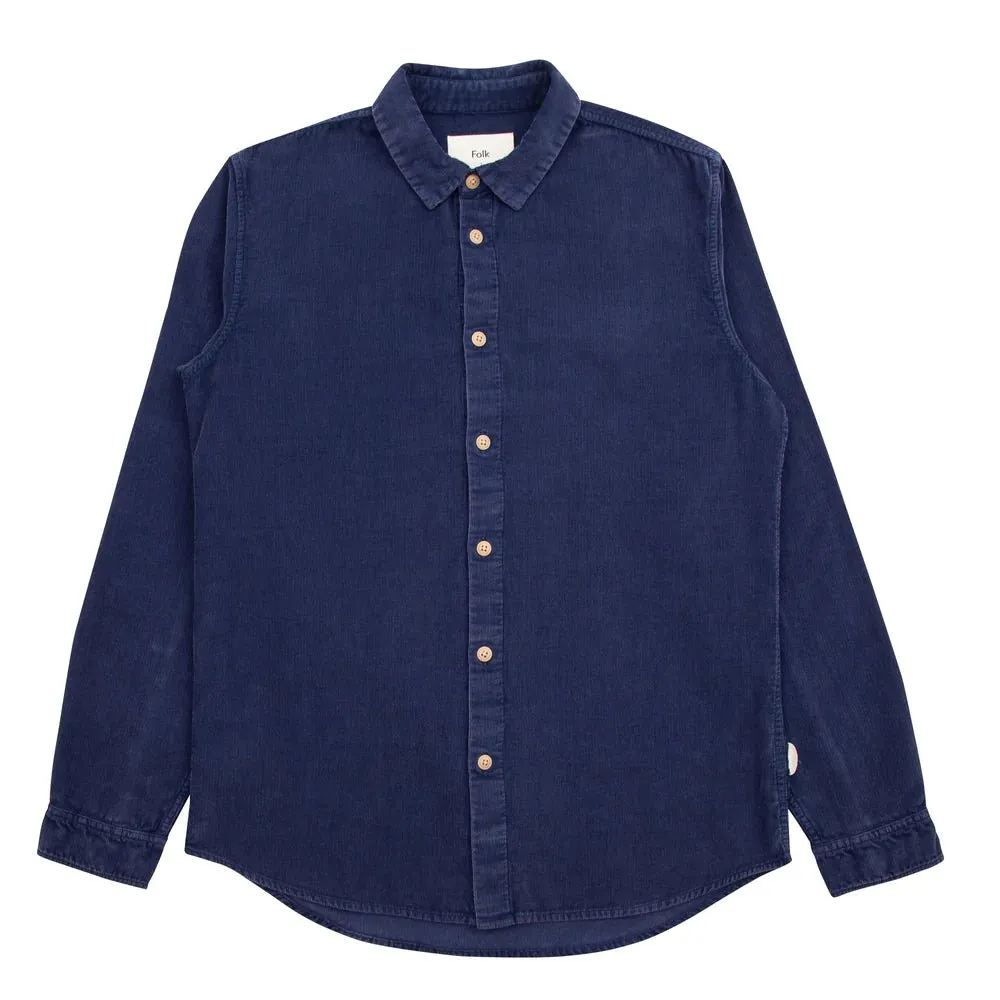 Relaxed Babycord Shirt Washed Ink