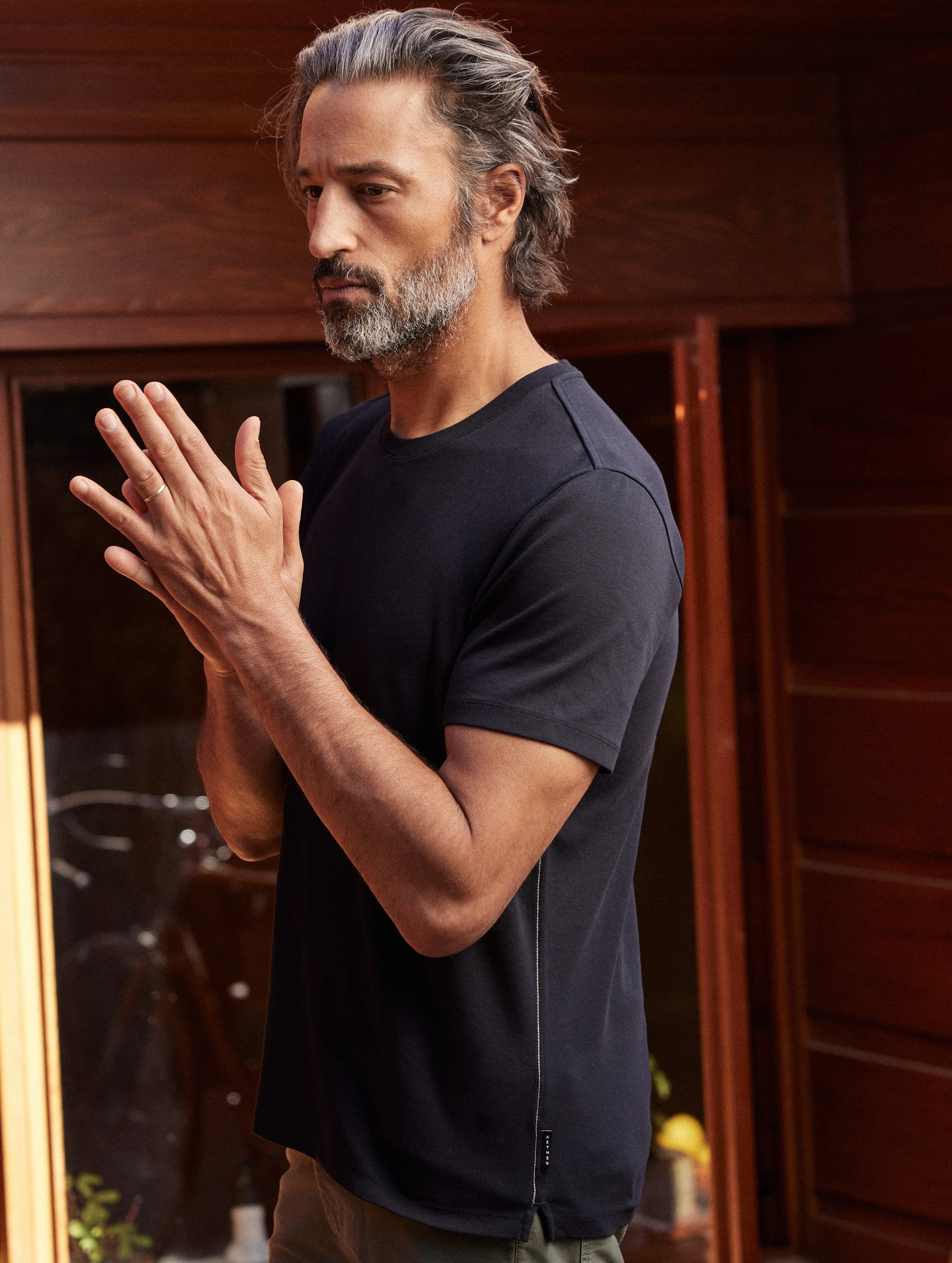 Relaxed-Fit Crew Tee - Onyx Black
