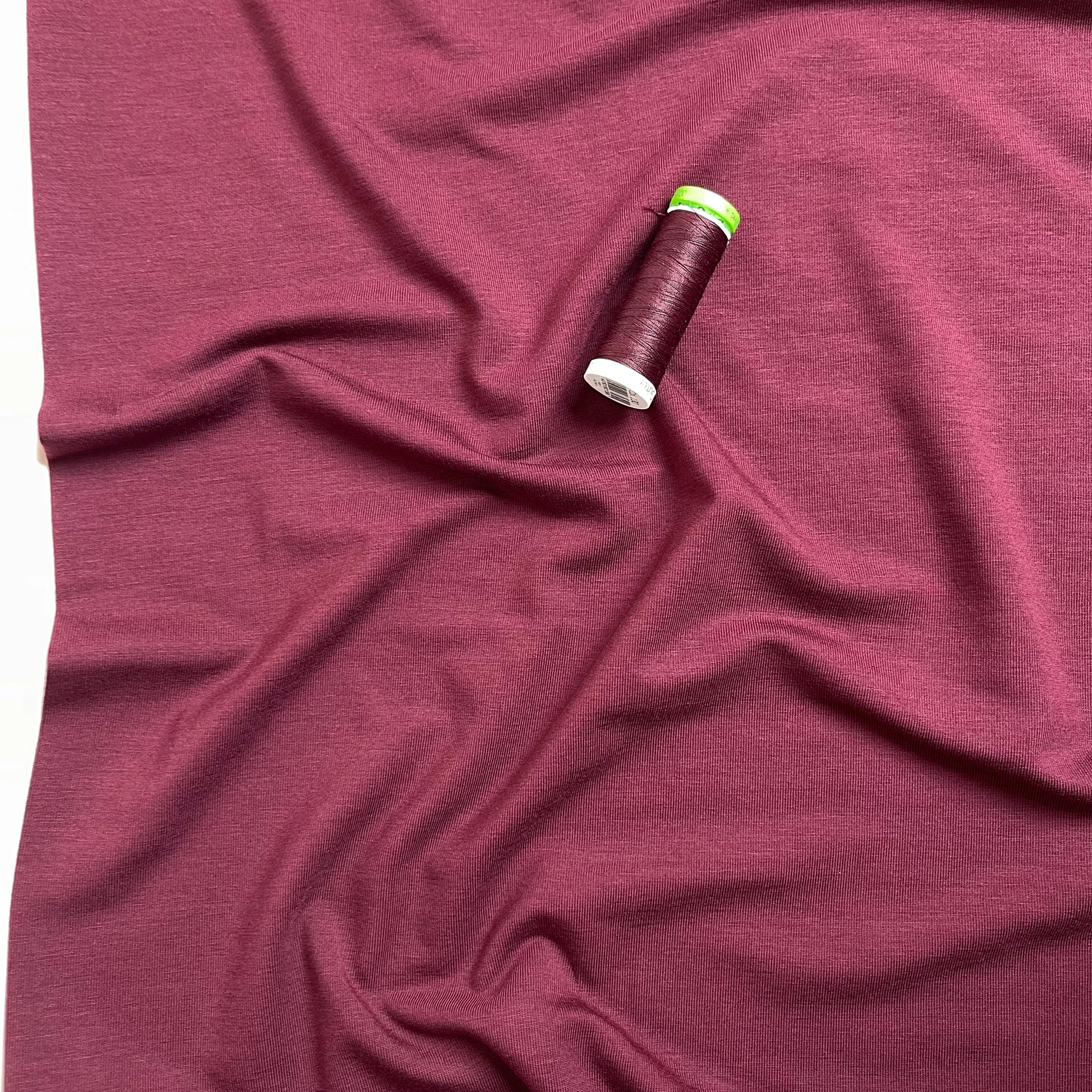 REMNANT 1.5 Metres - Lush in Burgundy Jersey Fabric with TENCEL™ Lyocell Fibres