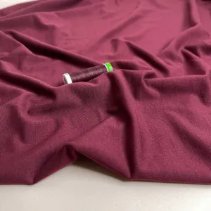 REMNANT 1.5 Metres - Lush in Burgundy Jersey Fabric with TENCEL™ Lyocell Fibres