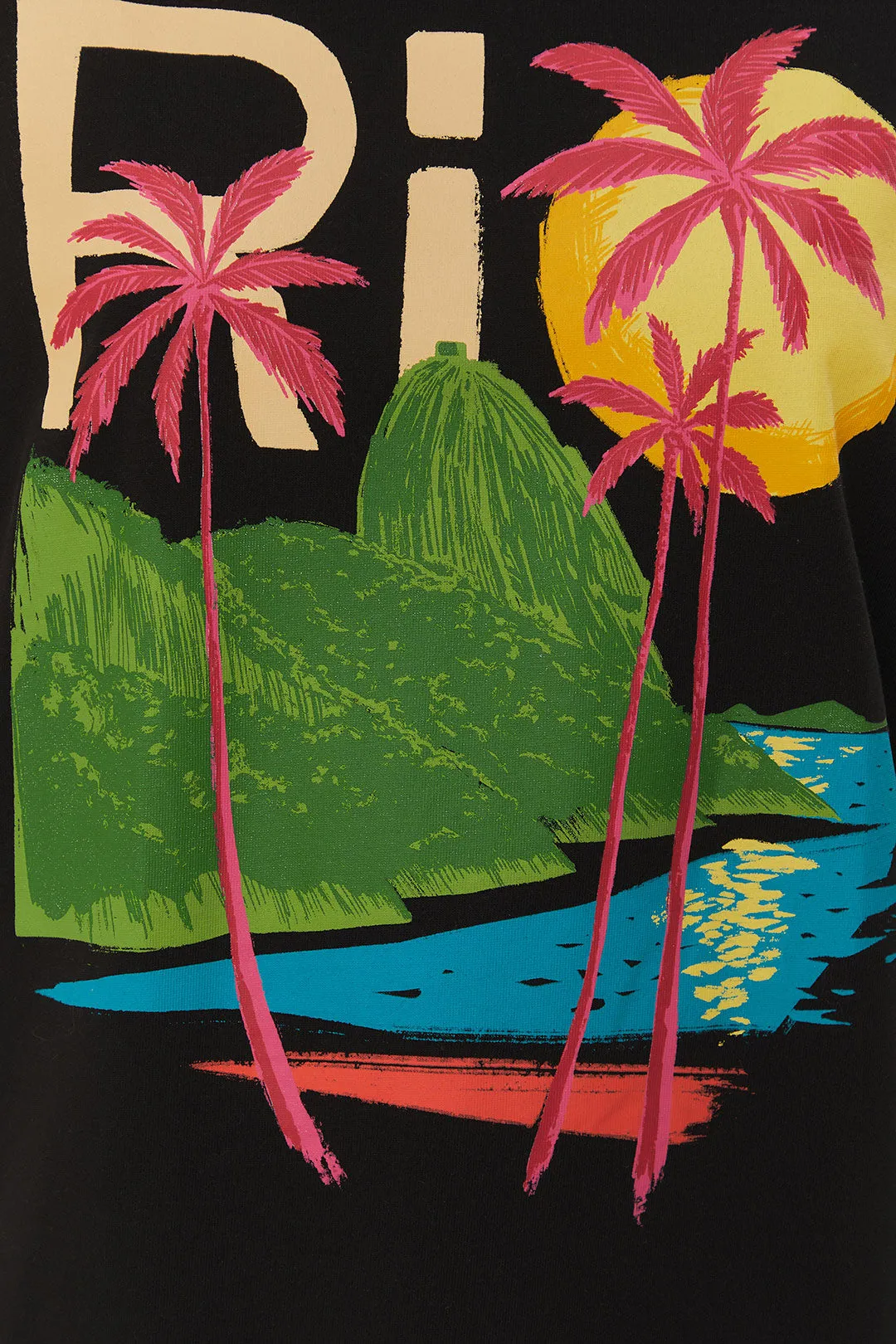 Rio Black Relaxed T-Shirt