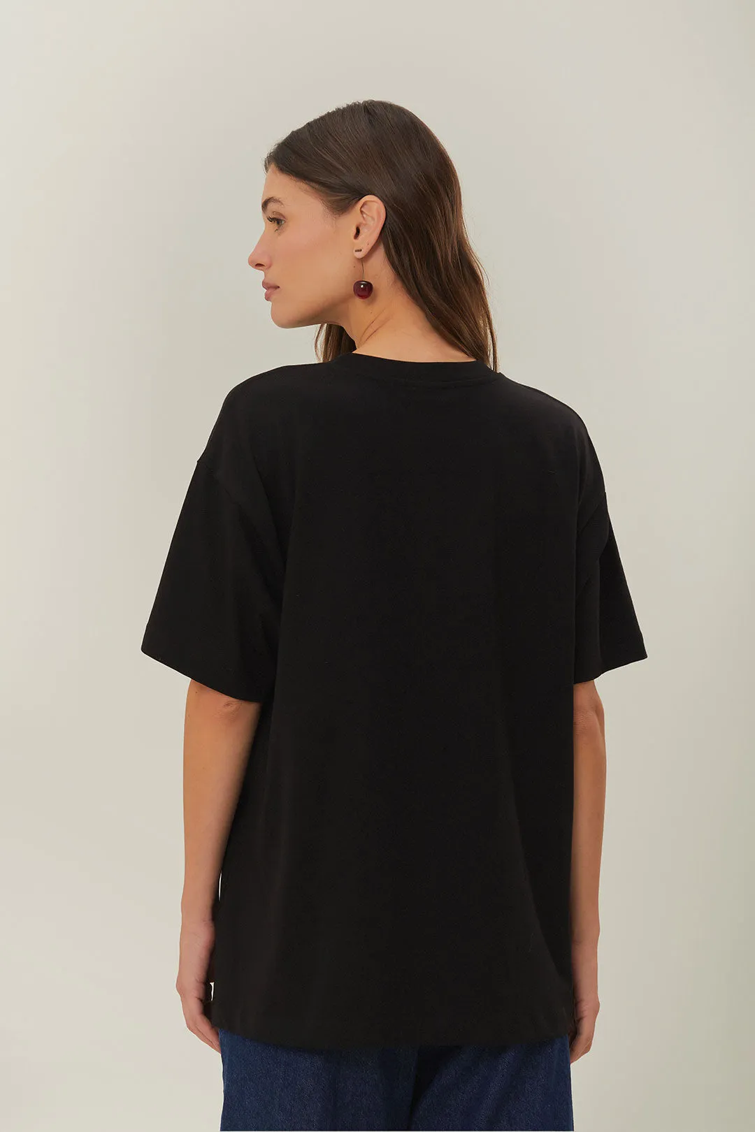 Rio Black Relaxed T-Shirt