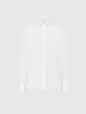 Shirt with Stripe Pattern White