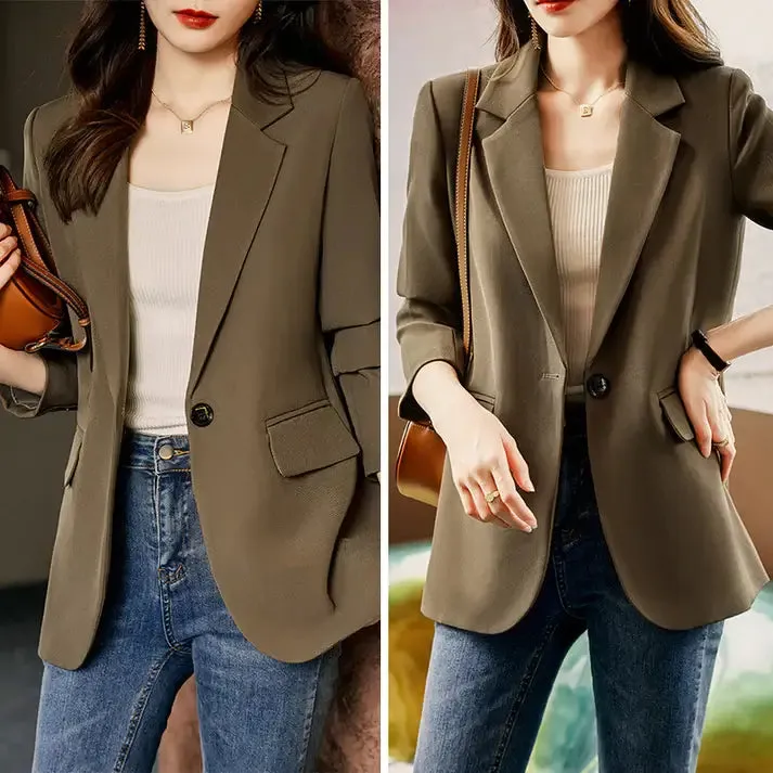 Simple Casual Draped Blazer