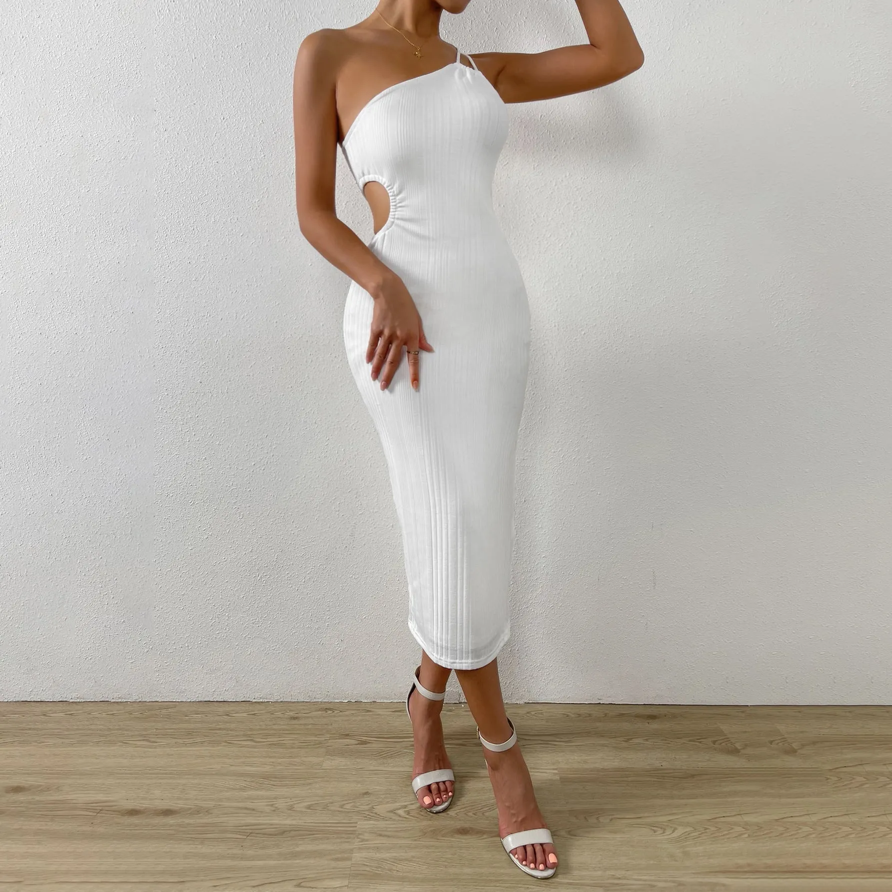Spaghetti Strap Backless Bodycon Dress