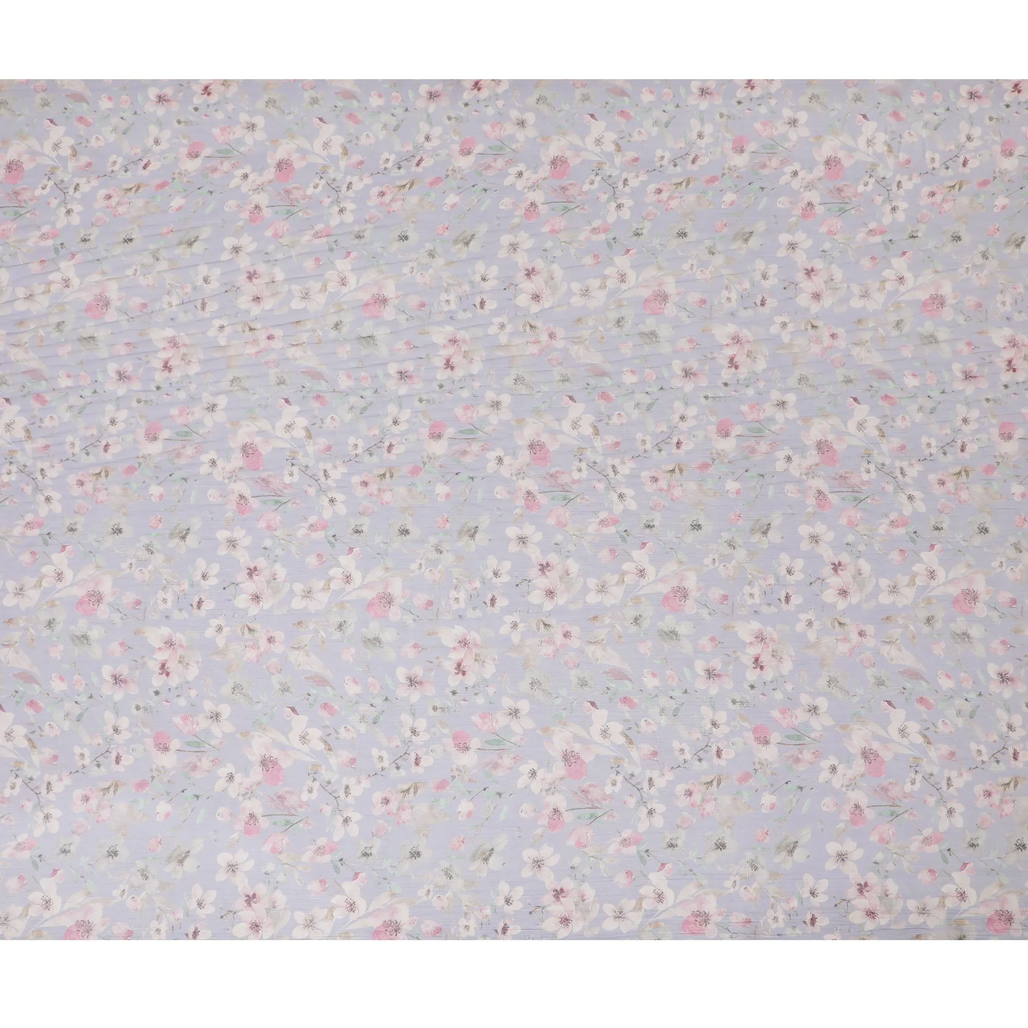 Spring Breeze Synthetic Chiffon Fabric - 110cm Wide, Floral Pastel Print, Online Purchase-D18113