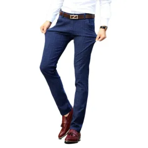 Straight Slim Korean Style Trendy All-match Youth Business Stretch Pants Men