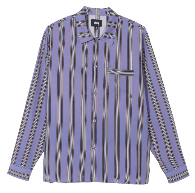 STÜSSY COVE STRIPED L/S SHIRT // LAVENDER
