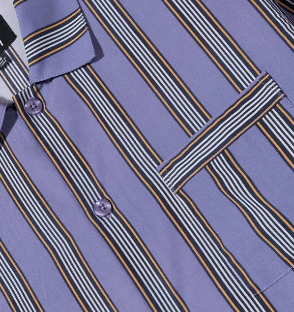 STÜSSY COVE STRIPED L/S SHIRT // LAVENDER