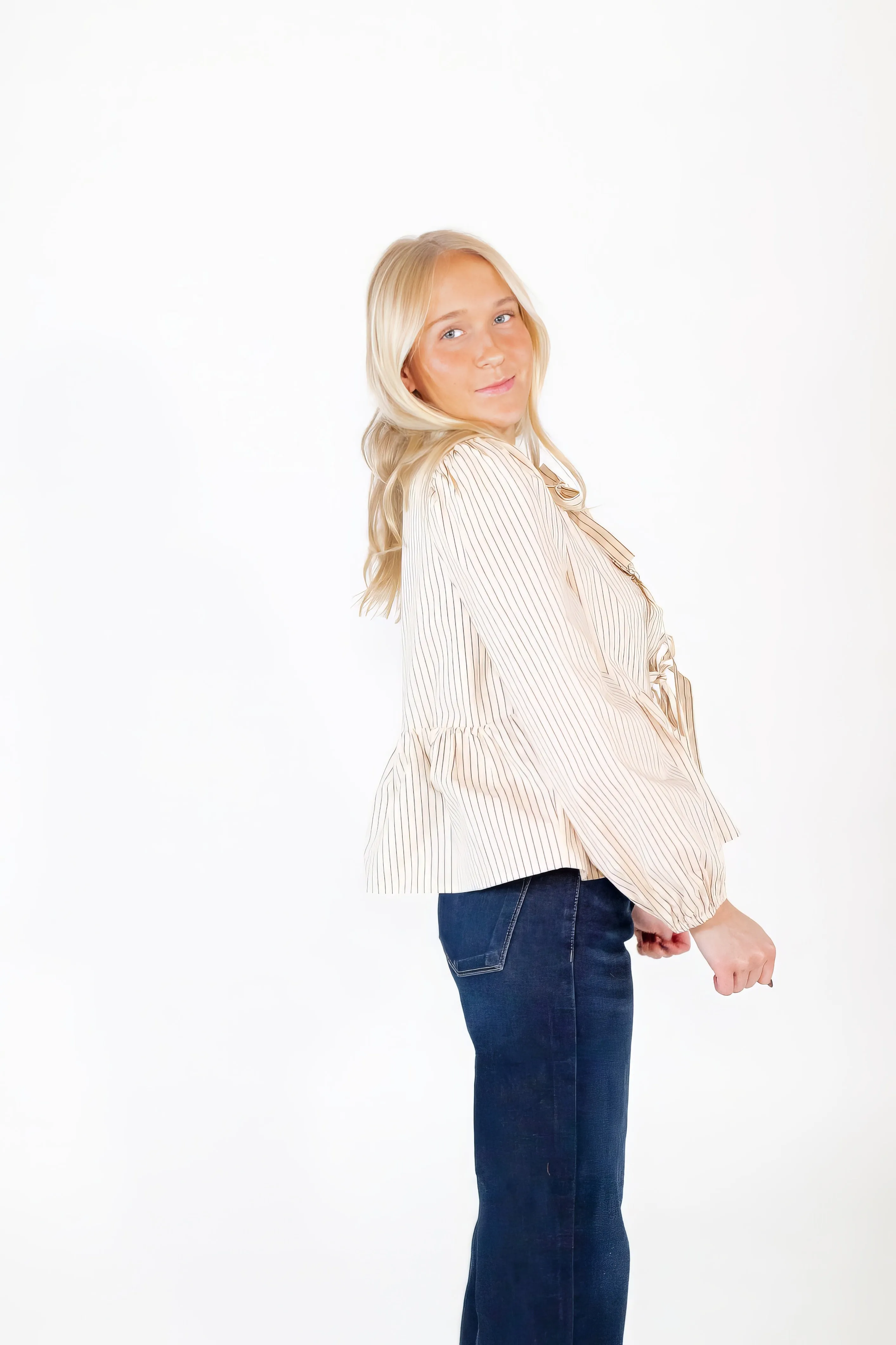 Thelma Poplin Bow Top