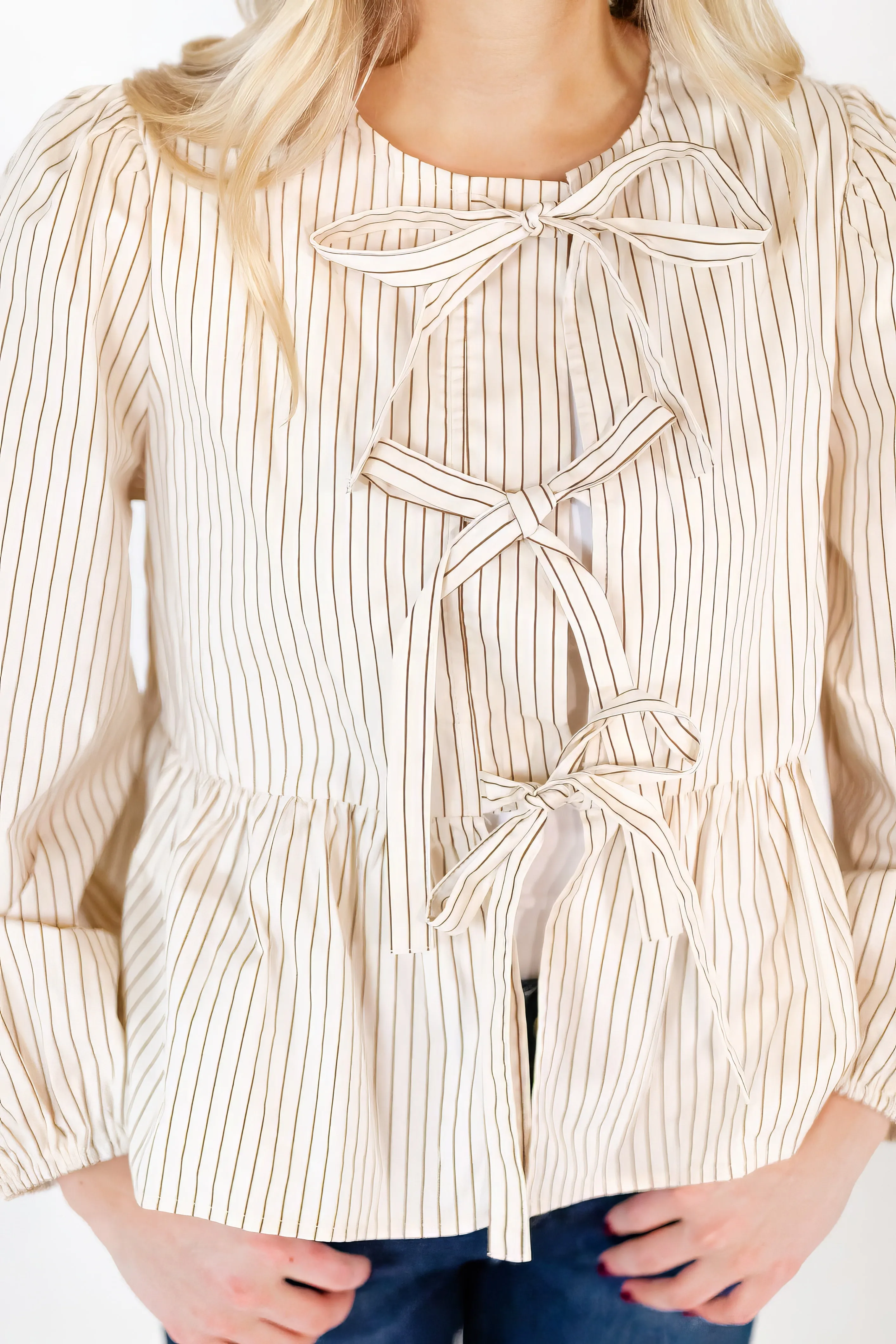 Thelma Poplin Bow Top