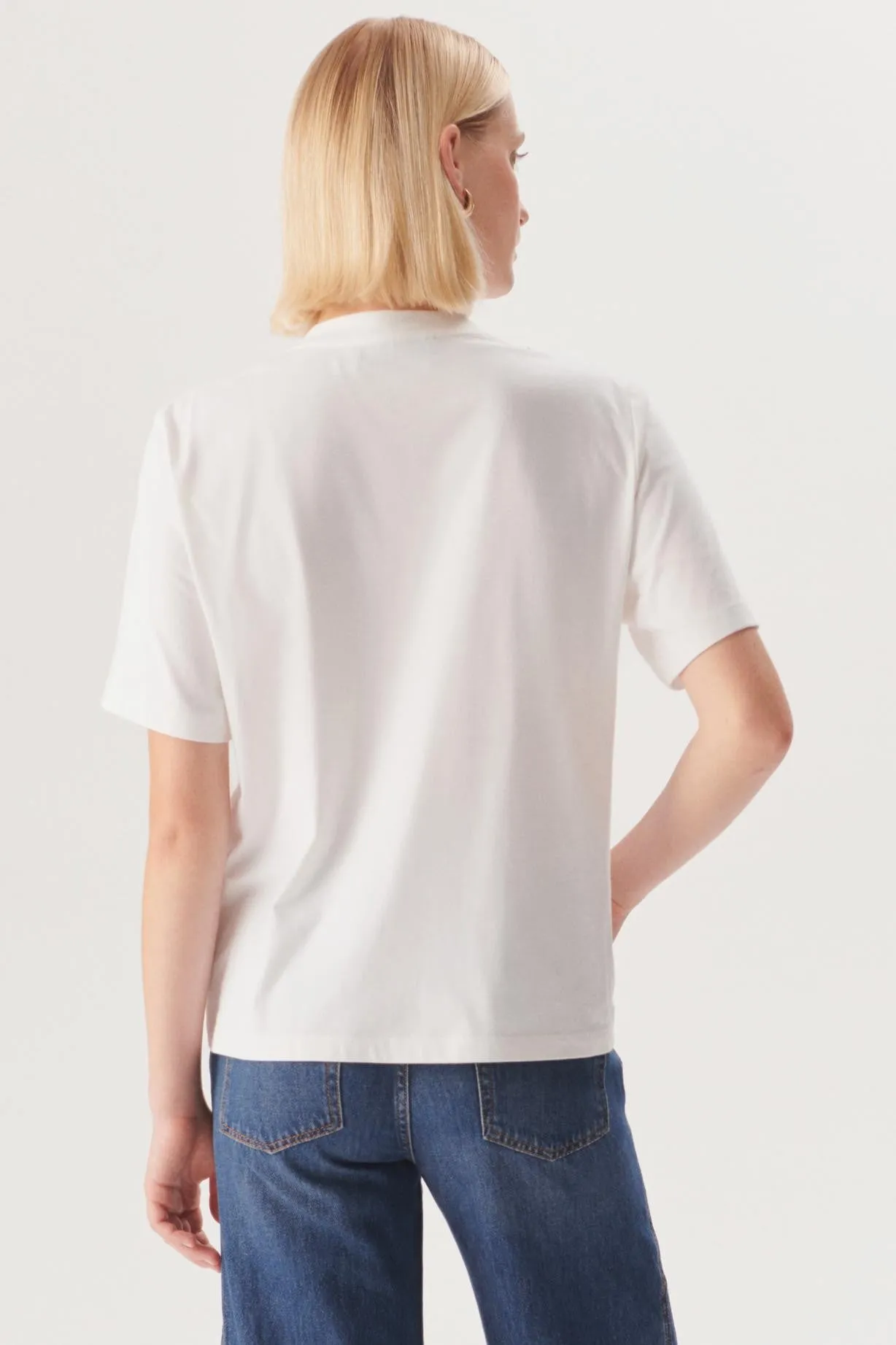 White Contemporary Boxy Fit T-Shirt