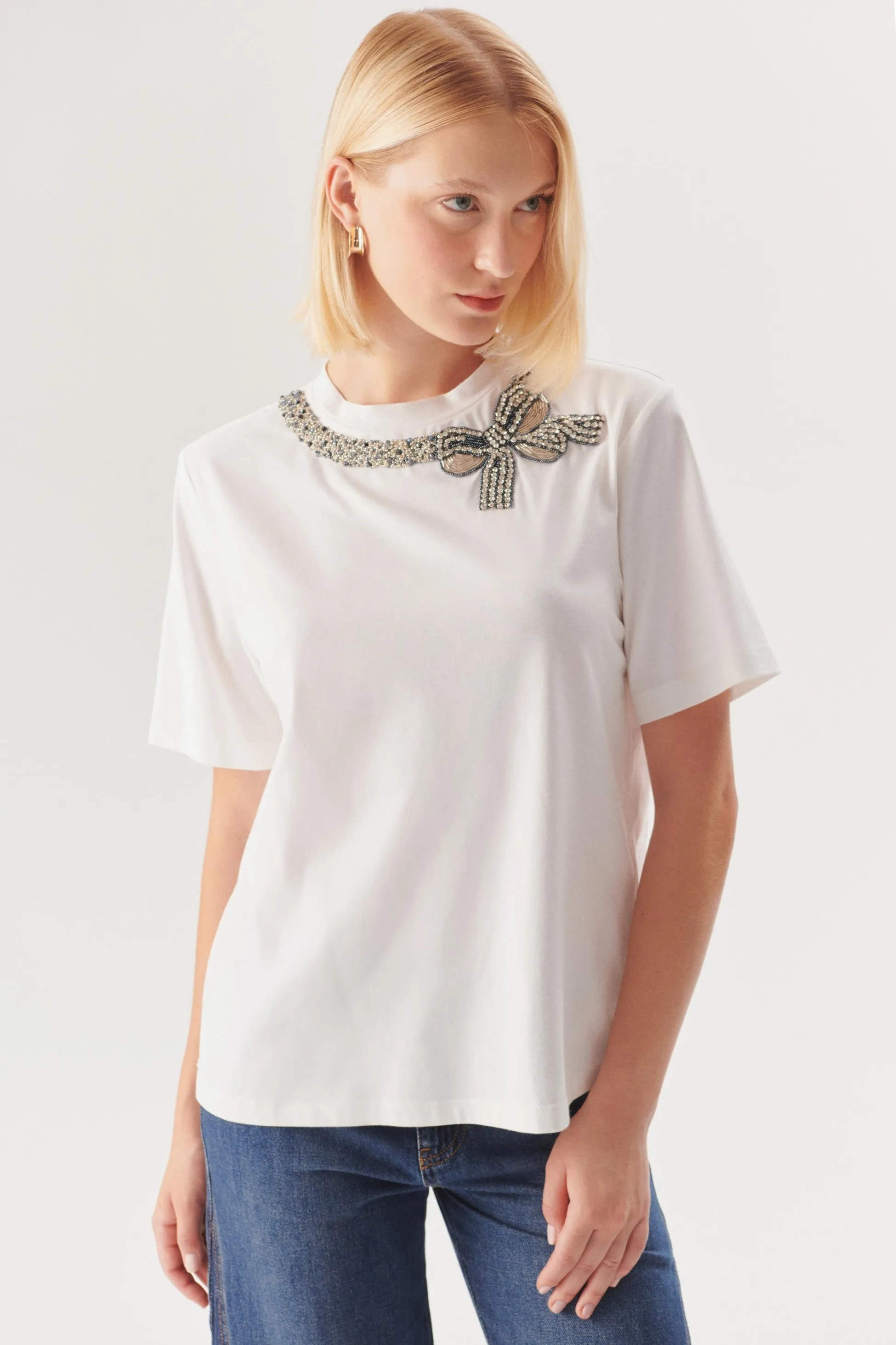 White Contemporary Boxy Fit T-Shirt