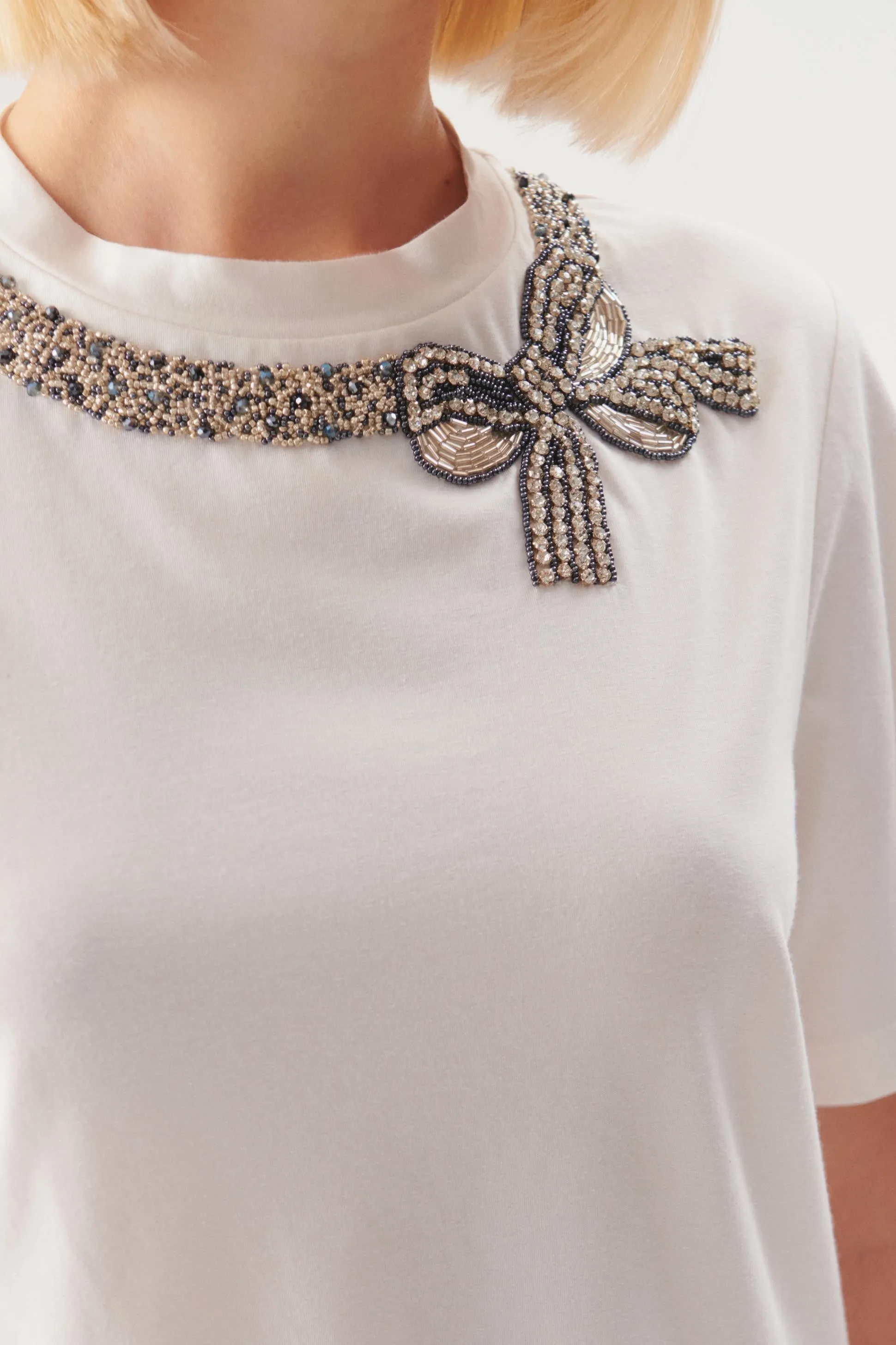 White Contemporary Boxy Fit T-Shirt