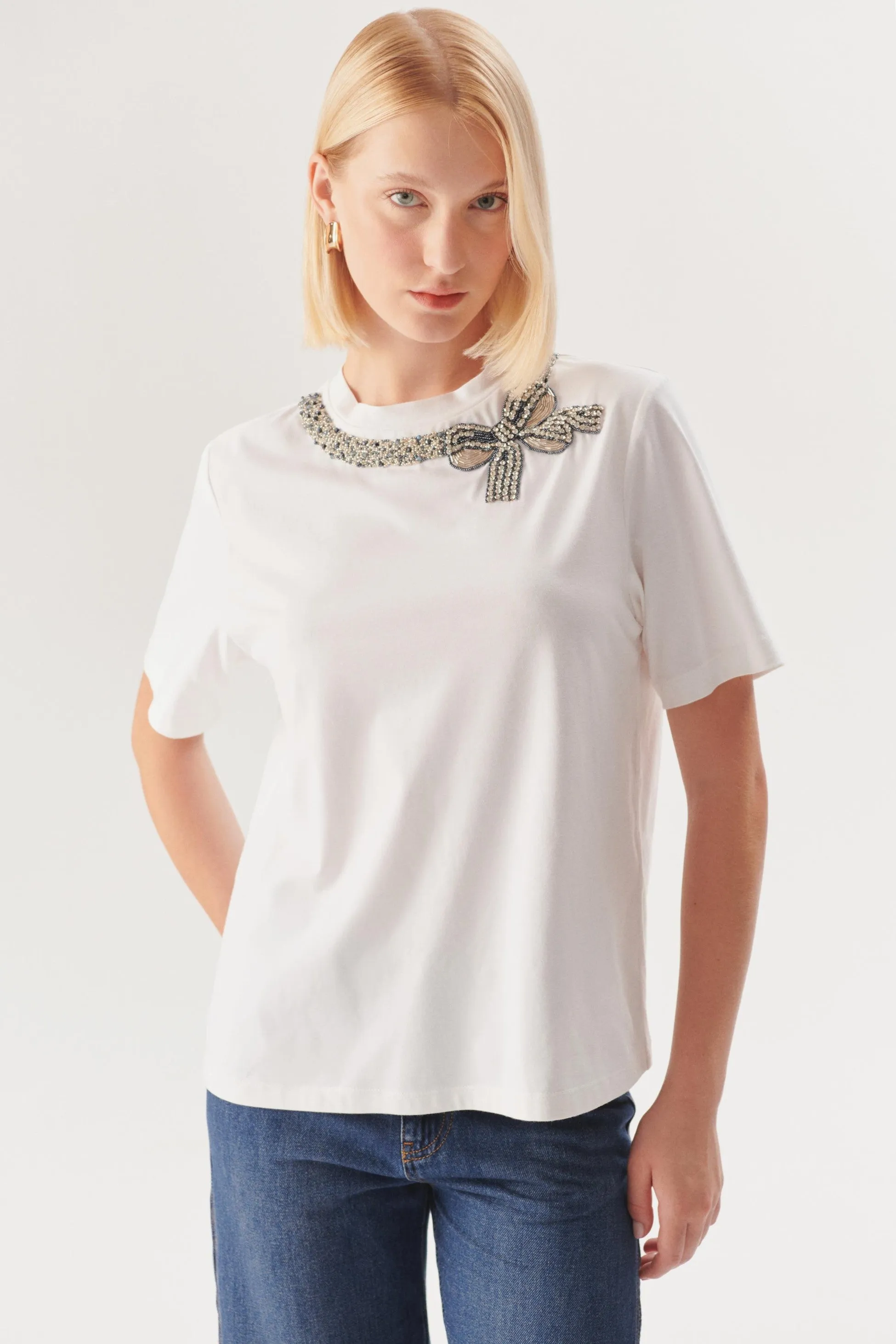 White Contemporary Boxy Fit T-Shirt