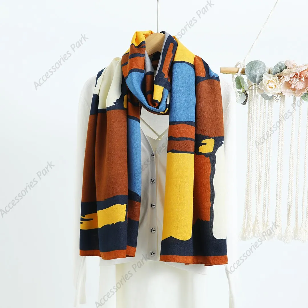 Women's Multicolor & Luxurious High-Quality Viscose Scarves