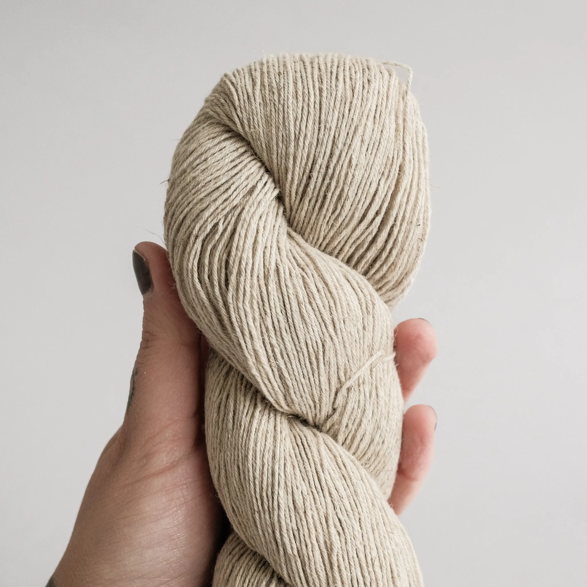 Yarn Blank - 60% Organic Cotton/40% Linen - Fingering / Natural