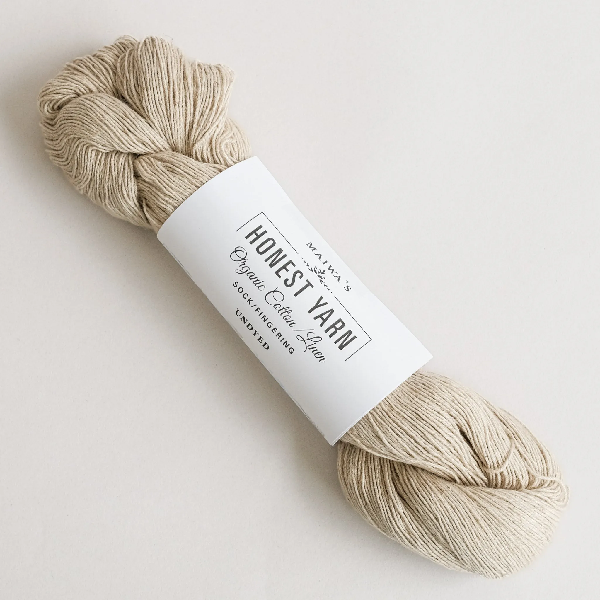 Yarn Blank - 60% Organic Cotton/40% Linen - Fingering / Natural