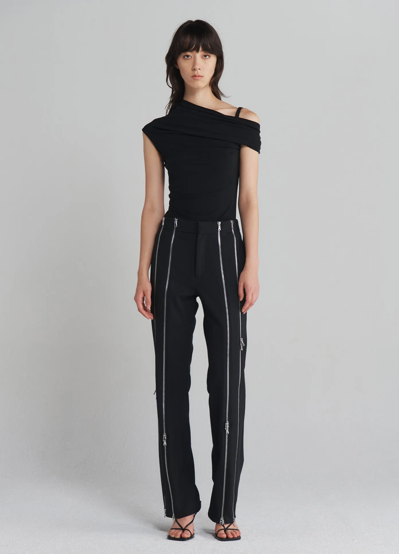 Zippered Tailored Trousers