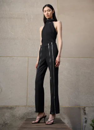 Zippered Tailored Trousers